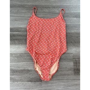J.Crew Playa Newport Super Scoop Back One Piece Swimsuit Size M NWT Orange Dot